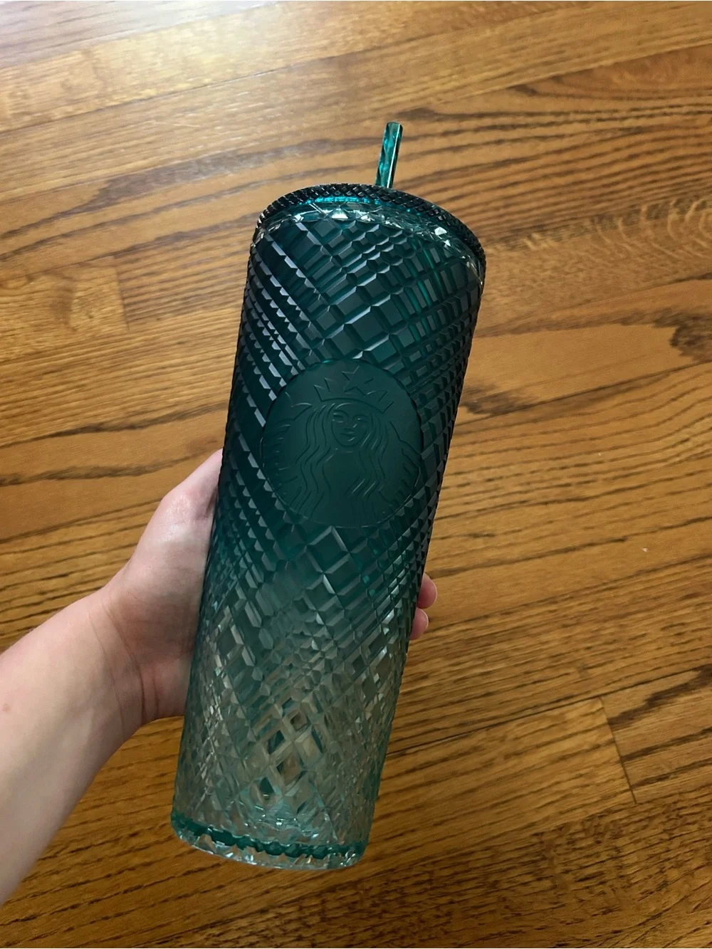 STARBUCKS Sparkling Sea Glass Cold Cup with Straw